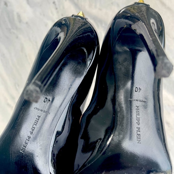Woman shoes high heels 9.5 US 
40 EU black PHILIPP PLEIN  VGEC made in Italy EUC - Picture 16 of 16